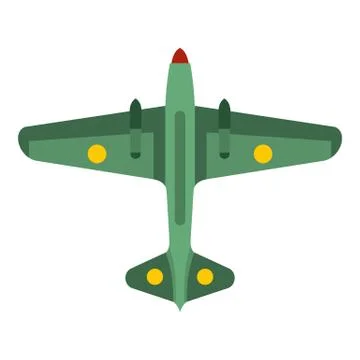 Army fighter icon, flat style Stock Illustration
