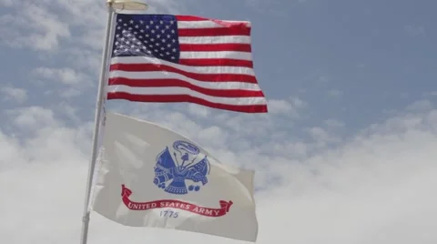 Army Flag 2 Stock-Footage 47776759