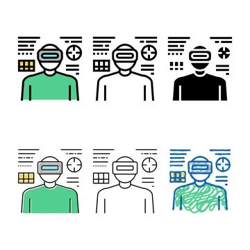 Army of future color icon vector concepts 스톡 일러스트
