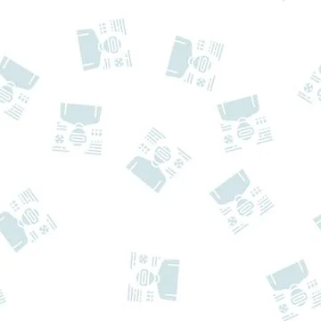 Army of future glyph seamless pattern 스톡 일러스트