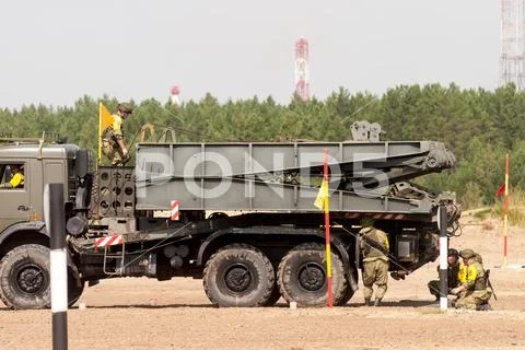 Army Games-2019. Safe Route contest. Tyumen.Russia Stock Photos