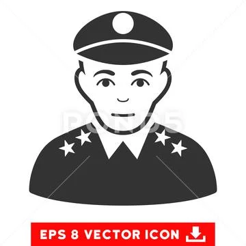 Army General EPS Vector Icon Stock Illustration