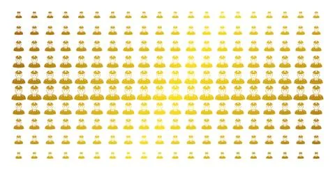 Army General Gold Halftone Effect Illustrazione stock