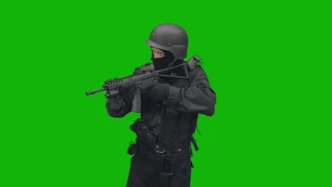 Army on Green Screen Stock Footage 281014786