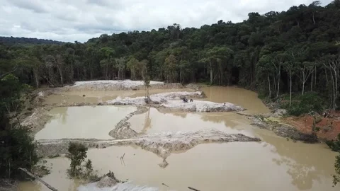 Brazil's clearwater Tapajos river polluted by illegal gold mining