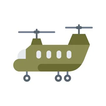 Army Helicopter icon vector image. Illustrazione stock