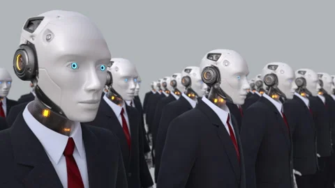 Army of hired workers Video stock 231303286