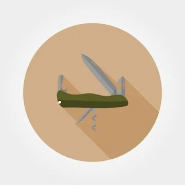 Army knife. Icon. Stock Illustration
