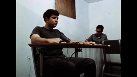 Army Lie Detector Testing With Polygraph Stock Footage 105198859