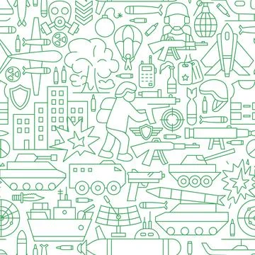 Army Line Seamless Pattern イラスト素材