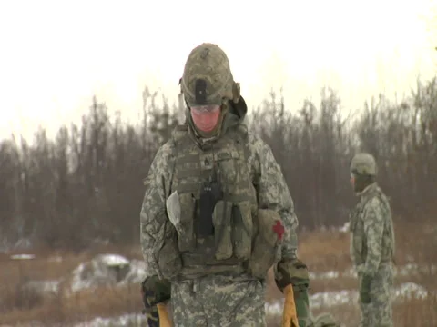 Army Machine Gun training Stock Footage 5701094