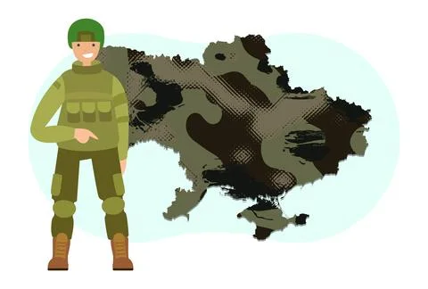 Army Map Concept Illustration Stock Illustration