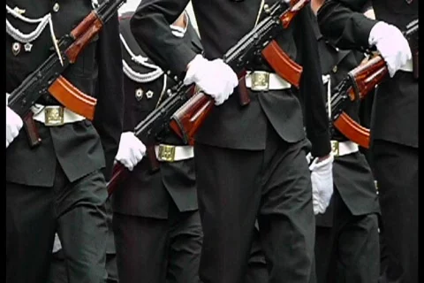 Army march Stockbeeldmateriaal 777525