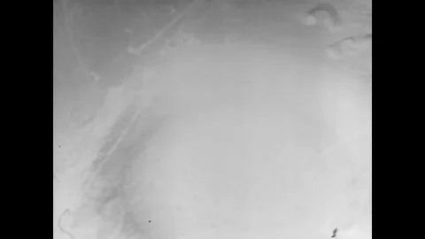Army Master Sergeant Stuart Queen speaks and a mushroom cloud is shown as well Stock Footage 99349711