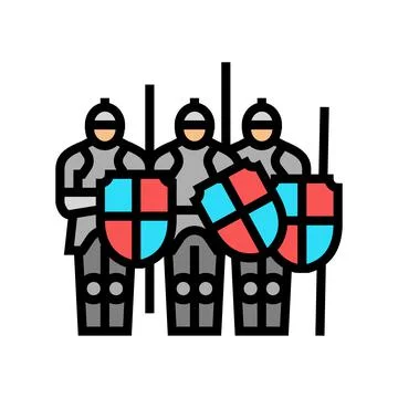 Army medieval color icon vector illustration Ilustración de archivo