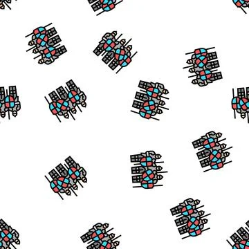Army medieval vector seamless pattern Stock Illustration