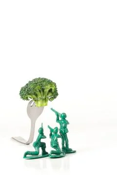 Army Men Attack Fork Stock Photos