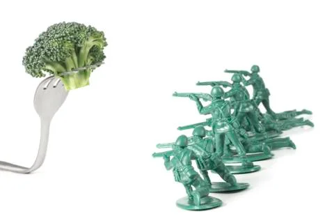 Army Men Attack Fork Stock Photos