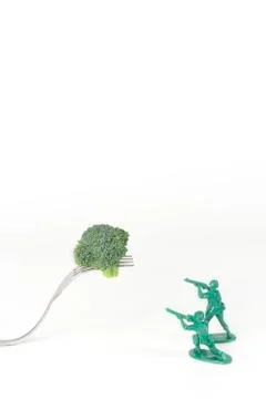 Army Men Attack Fork Stock Photos