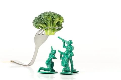 Army Men Attack Fork Stock Photos