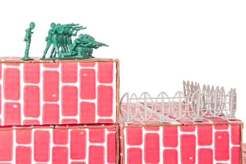 Army Men Guarding Base Stock Photos