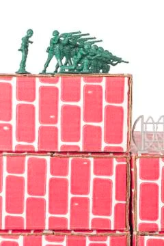 Army Men Guarding Base Stock Photos
