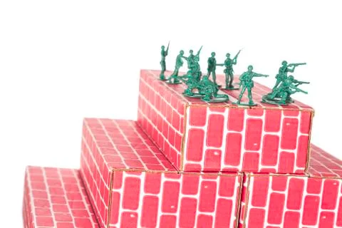 Army Men Guarding Base Foto stock