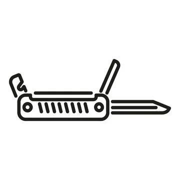 Army multitool icon outline vector. Pocket knife Stock Illustration