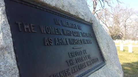 Army Nurses Memorial, Arlington Stock Footage 164605608