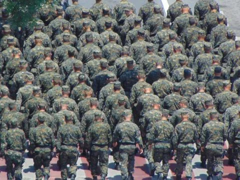 Army in Parade Foto stock