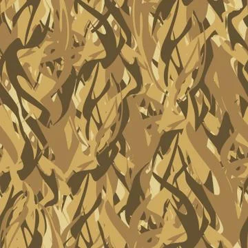 Army pattern of flames. Military  Vector Camouflage texture abstract fire. Hu Stock Illustration