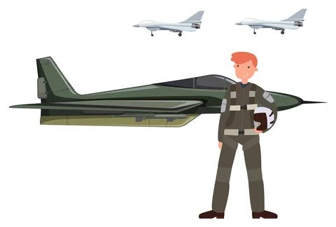 Army Pilot Concept Illustration Stock Illustration