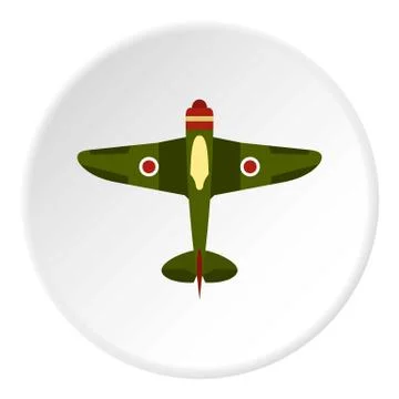 Army plane icon circle Stock Illustration
