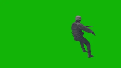 Army Platoon Green Screen Stock Footage 281014798