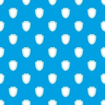 Army protective shield pattern seamless blue Stock Illustration