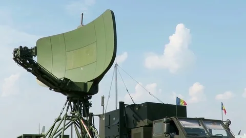 Army radar mobile unit Stock Footage 77946580