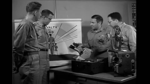 Army recruits are given instructions on how to use visual equipment at Fort Stock Footage 152667546