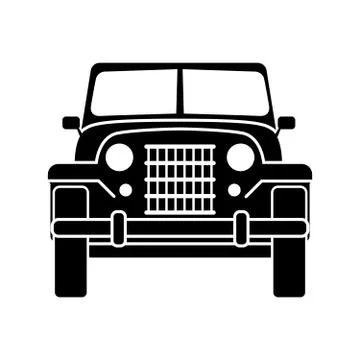 Army off-road car Stock Illustration