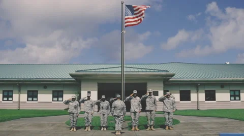 Army Salute Stockbeeldmateriaal 62931592