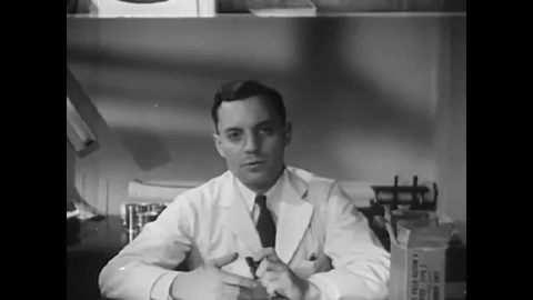 Army scientists study nutrition in World War Two. Stock Footage 85202843