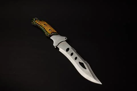 Army sharp knife made of metal Stock Photos