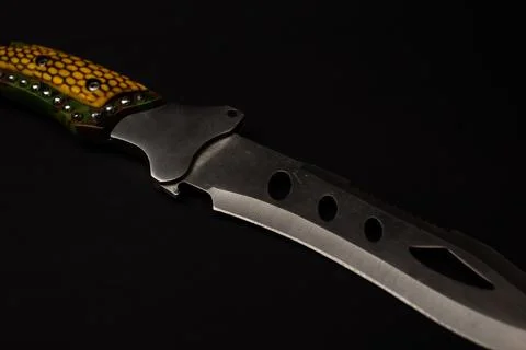 Army sharp knife made of metal Stock Photos