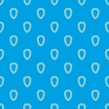 Army shield pattern seamless blue Stock Illustration