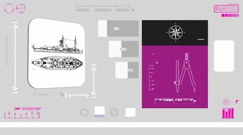 Army Ship - Coding Info - purple 01 Stock-Footage 61798274