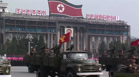 Army show in Pyongyang Stock Footage 1066395