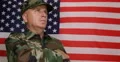 Army Soldier Honoring Homage Salute Hand Gesture Stood Upright Position Usa Flag 4k or 4k+ Resolution