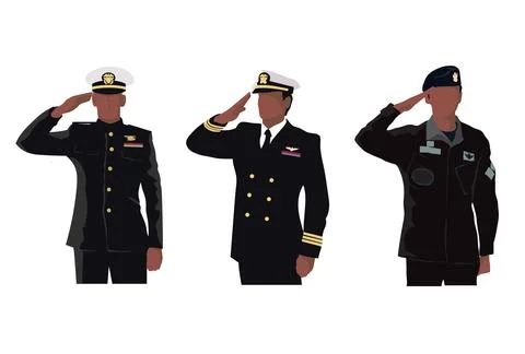Army soldier saluting vector illustration Stock Illustration