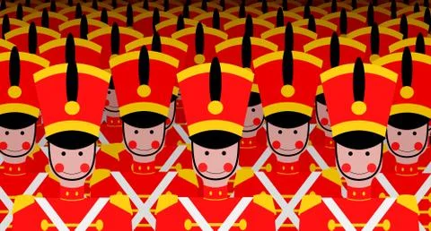 Army of Soldiers Stock Illustration