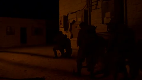 Army Special Forces Action Tank Attack Battle Building Combat Stock Footage 139468601