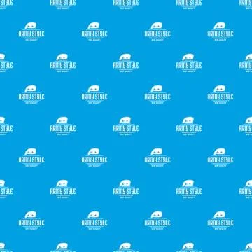 Army style pattern seamless blue Stock Illustration